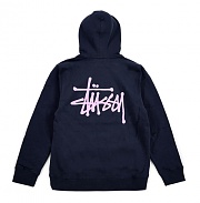 BASIC STUSSY HOOD-NAVY(PINK)